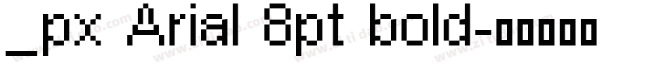 _px Arial 8pt bold字体转换